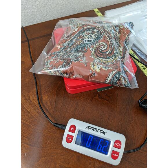 Soprano Off Shoulder Tunic Dress Small Rust Paisley Bohemian Mini Tie Sleeve Fun - Picture 9 of 10